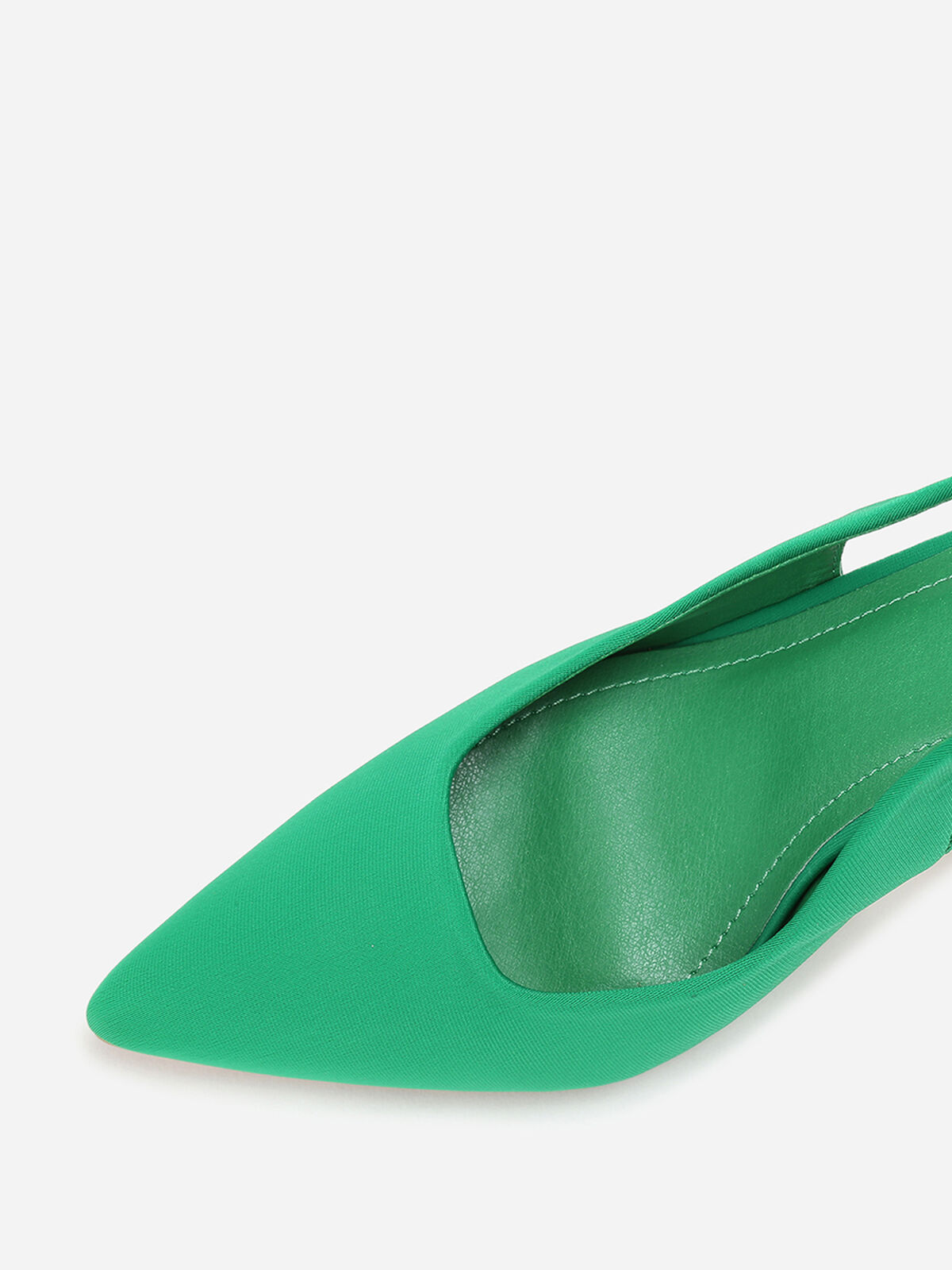 Escarpins ouverts pointus à talon fin- Vert