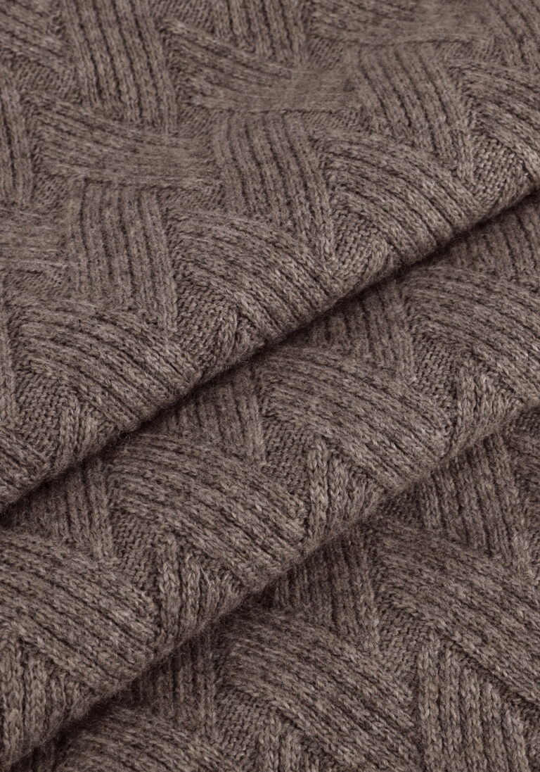 taupe gentiluomo trui round ls
