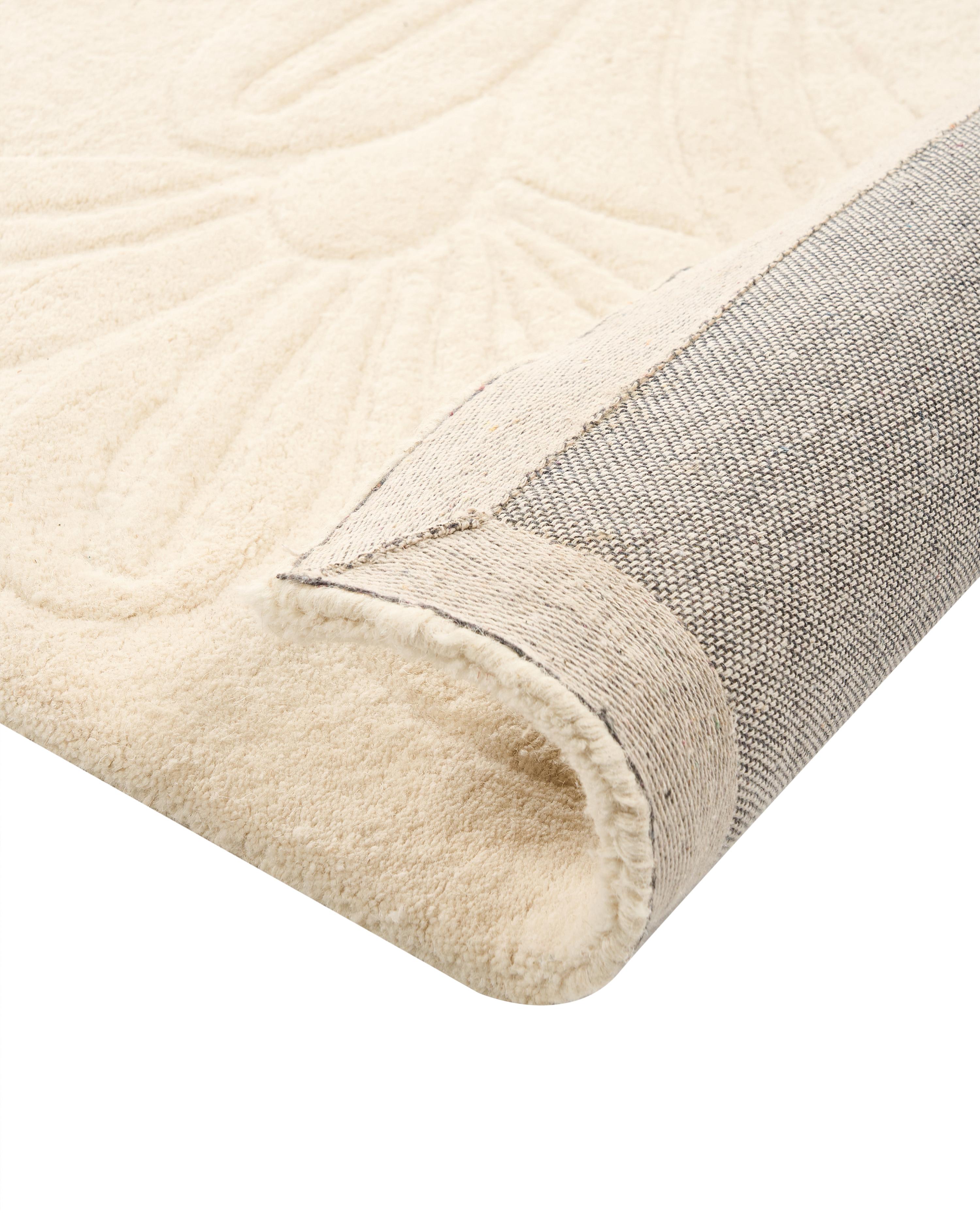 Vloerkleed CHENNAI Lichtbeige 200 x 300 cm Wol