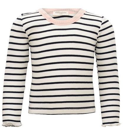 Minimalisma Bluse - Rib - Seide/Baumwolle - Bardot - Sailor