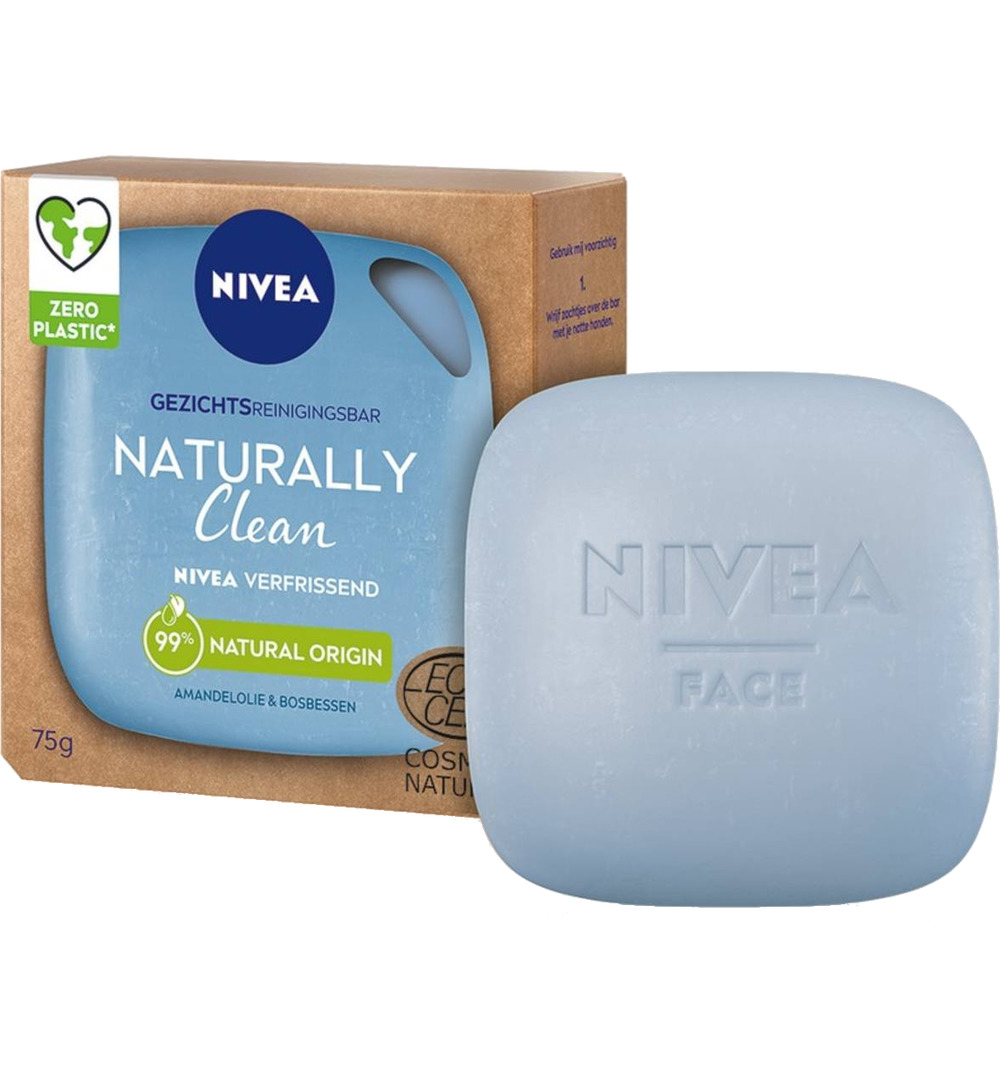 Nivea Naturally clean face bar verfrissend (75 gr)