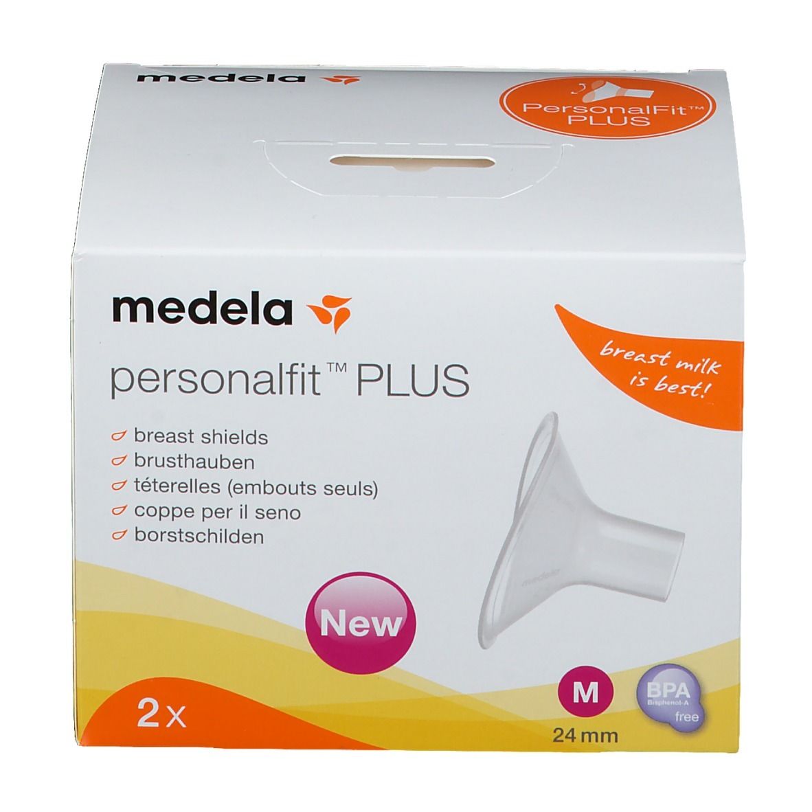 medela PersonalFit™  PLUS Brusthaube 2 St., Gr. M 24 mm