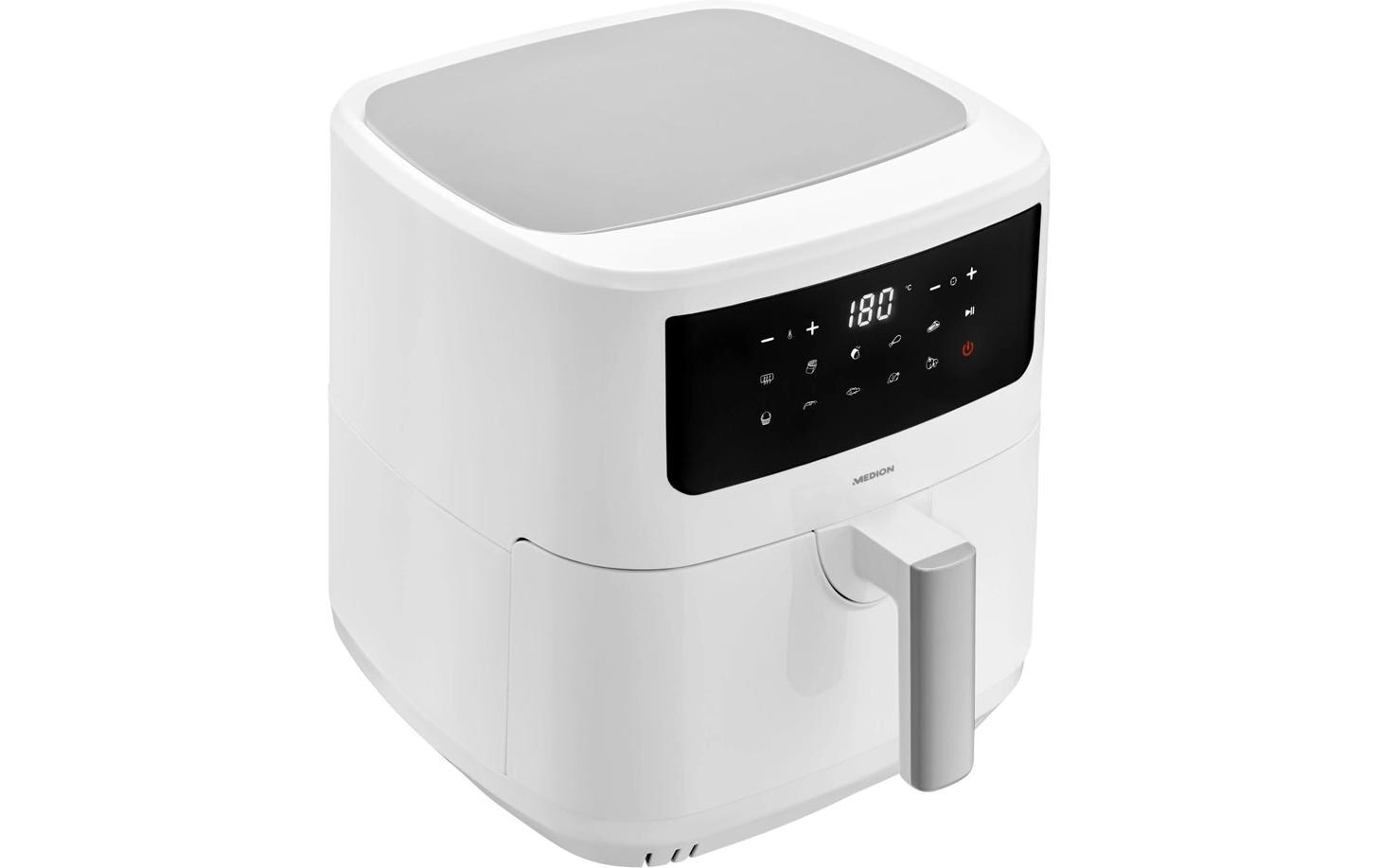 Heissluft-Fritteuse MD 11750 7.2 l, WeissFritteuse mit hochwertiger Corflon-Ultra-Antihaftbeschichtung