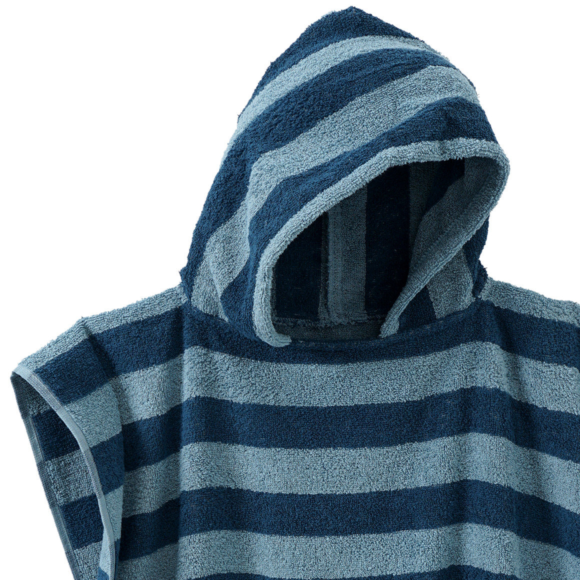 Famy Badeponcho mit Streifen dunkeltürkis / helltürkis