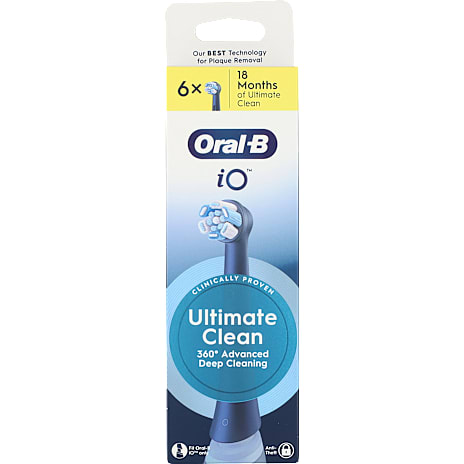 Oral-B iO Ultimate Clean tandbørstehoveder 6-pak - sort