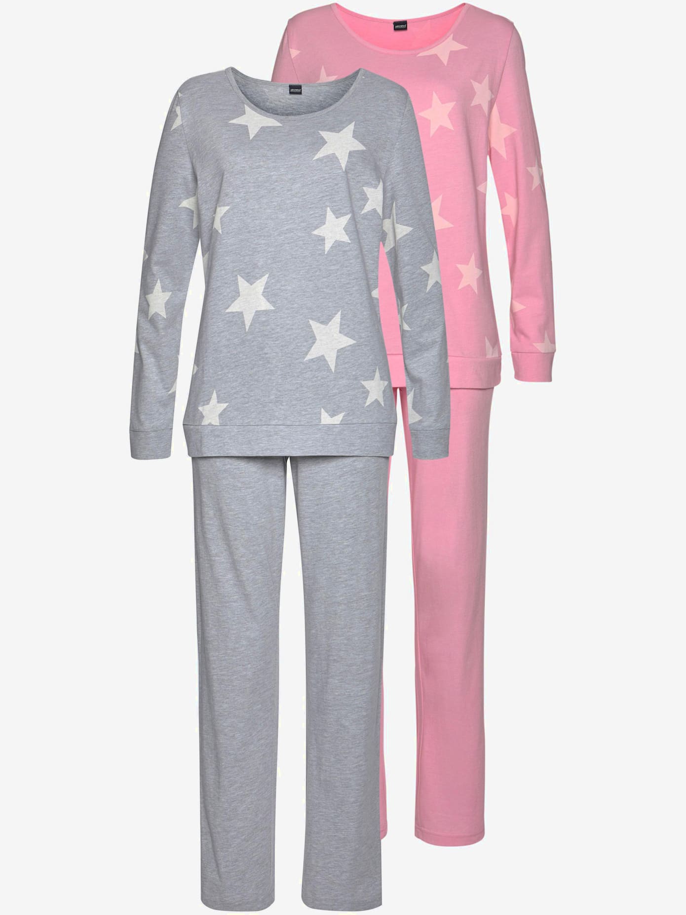 Pyjama chiné sport décontracté en lot de 2