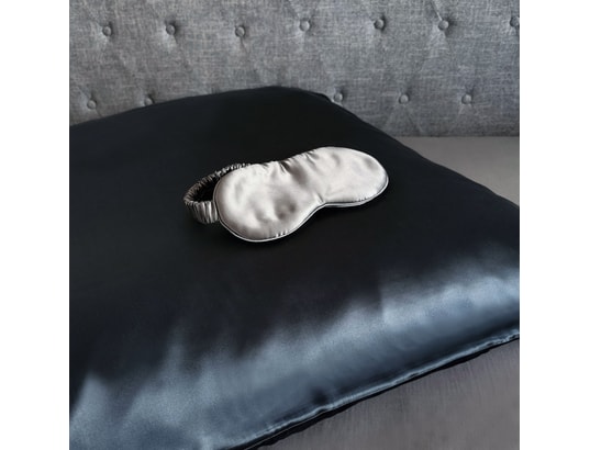 AILORIA - Beauty sleep l taie d'oreiller en soie (80x80) - noir