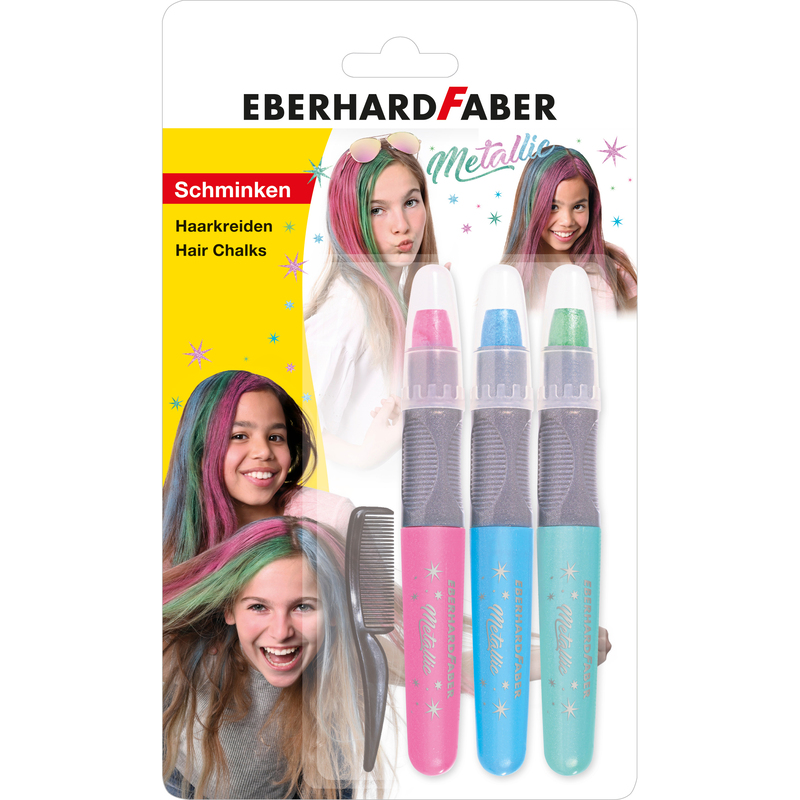 Eberhard Faber Haarkreide Set, metallic, assortiert