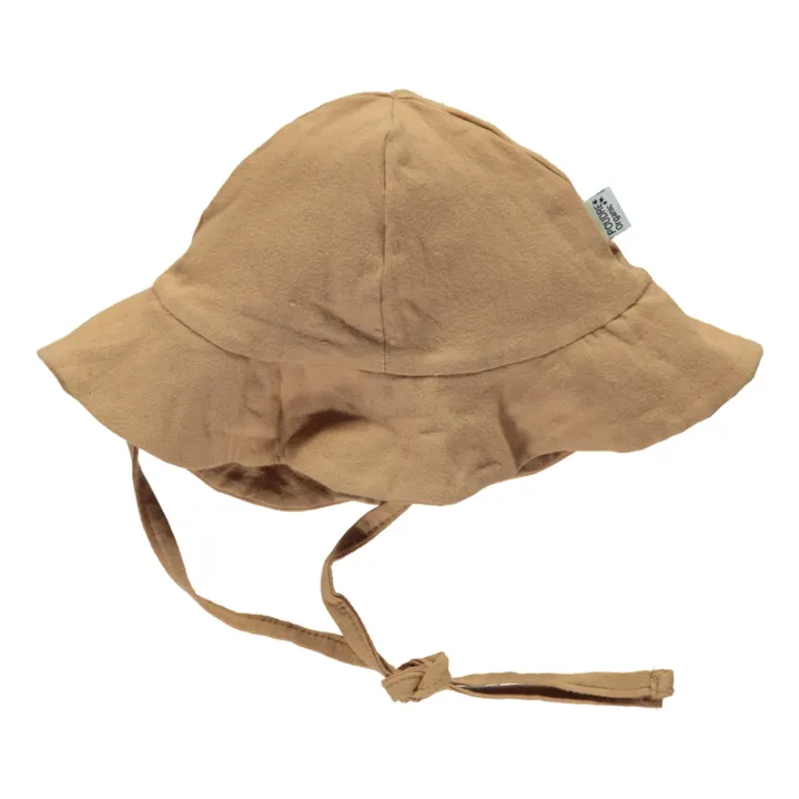 Poudre Organic Chapeau Double Gaze de Coton Pivoine | Camel