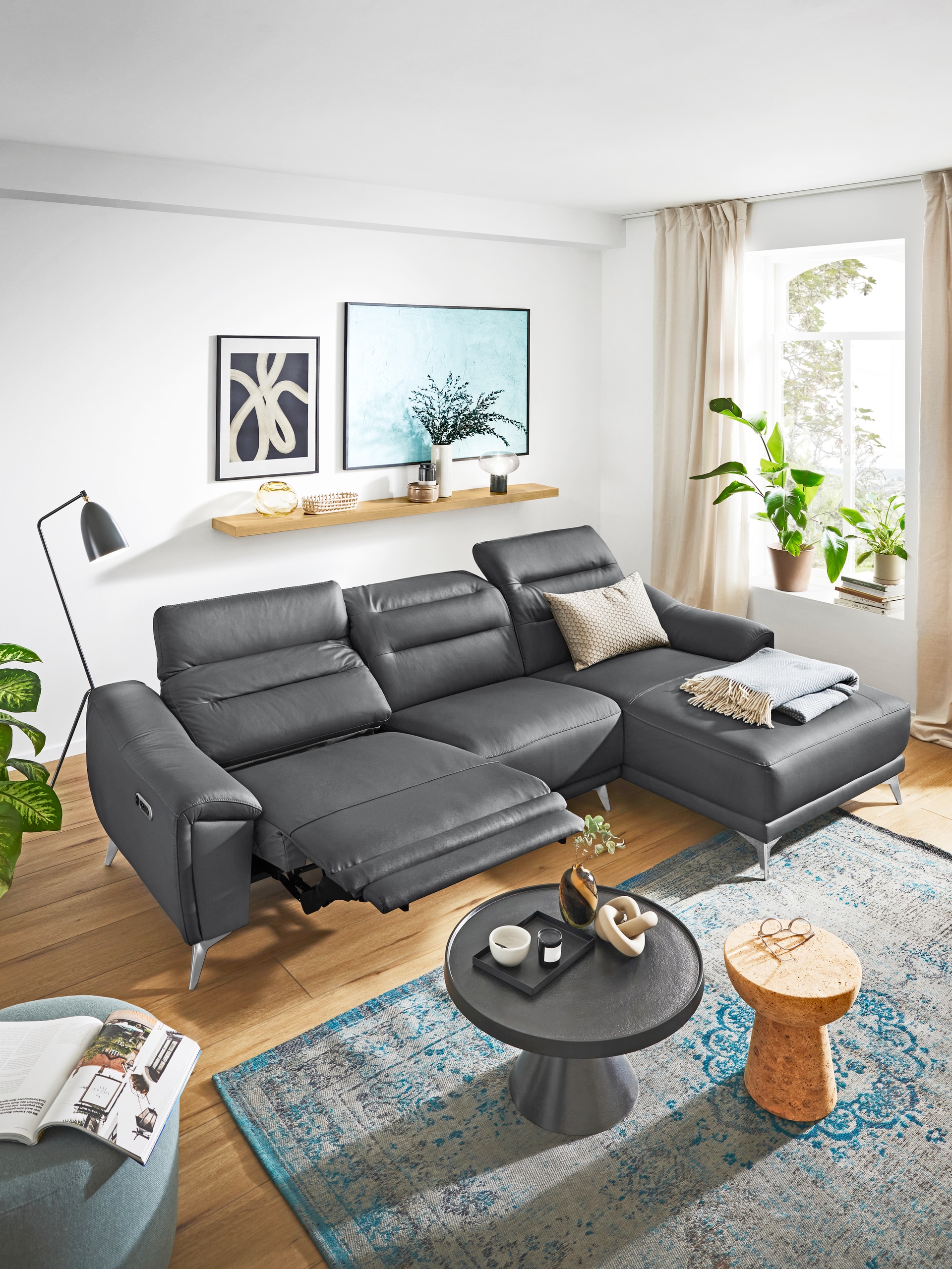 CASAVANTI Ecksofa ASTI dunkelgrau