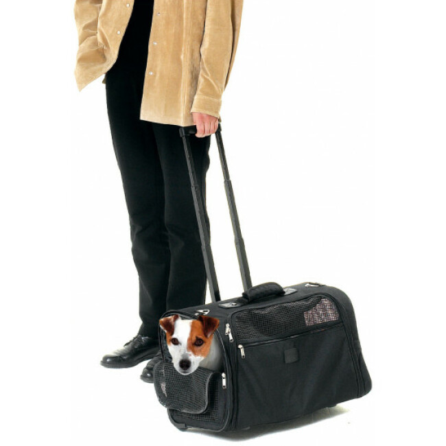 Sac de transport noir Smart Flamingo pour chiens
