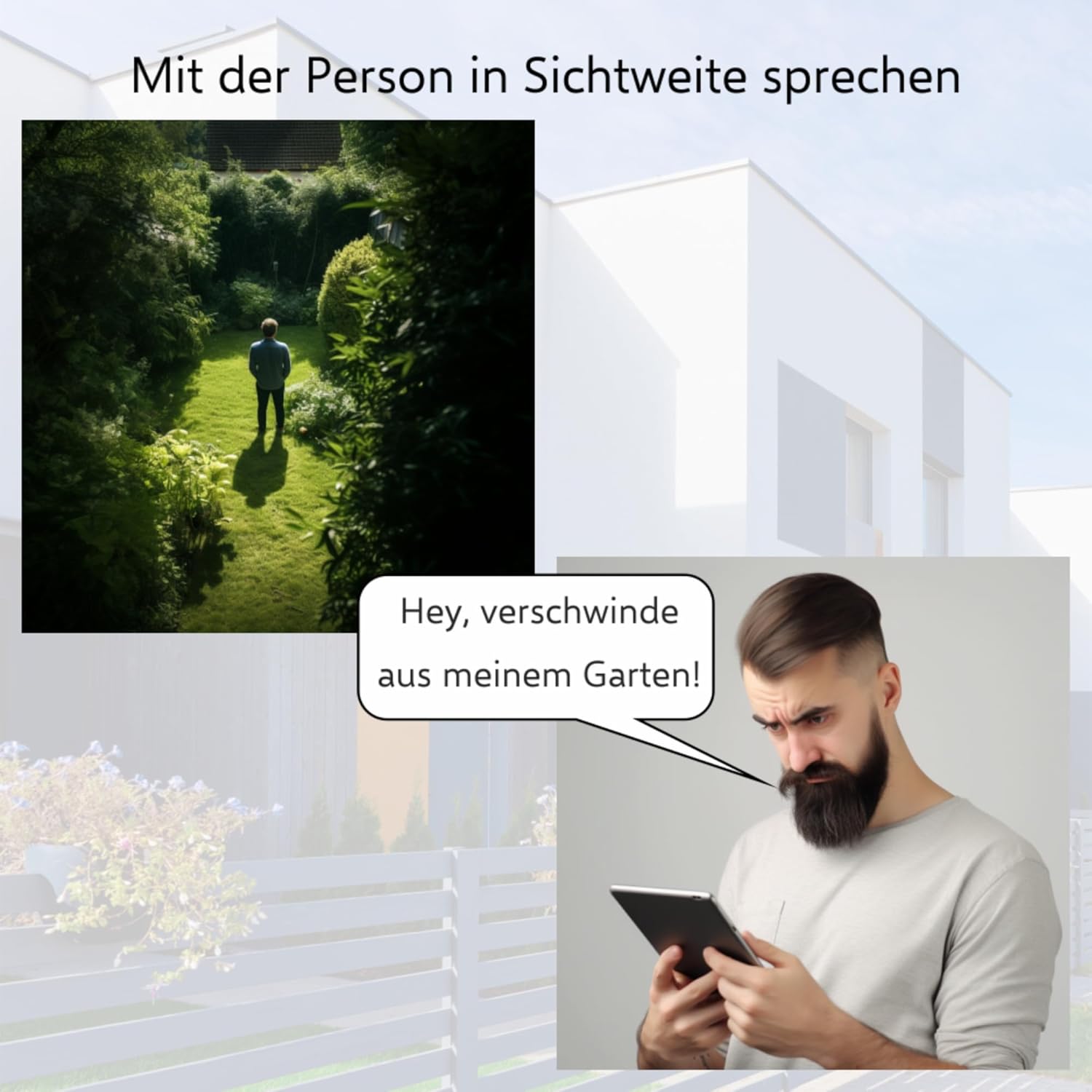 ELRO CZ40RIPS Kabelloses Überwachungssystem, Full-HD 1080p Kamera mit Nachtsicht, 7'' Monitor & App, IP65