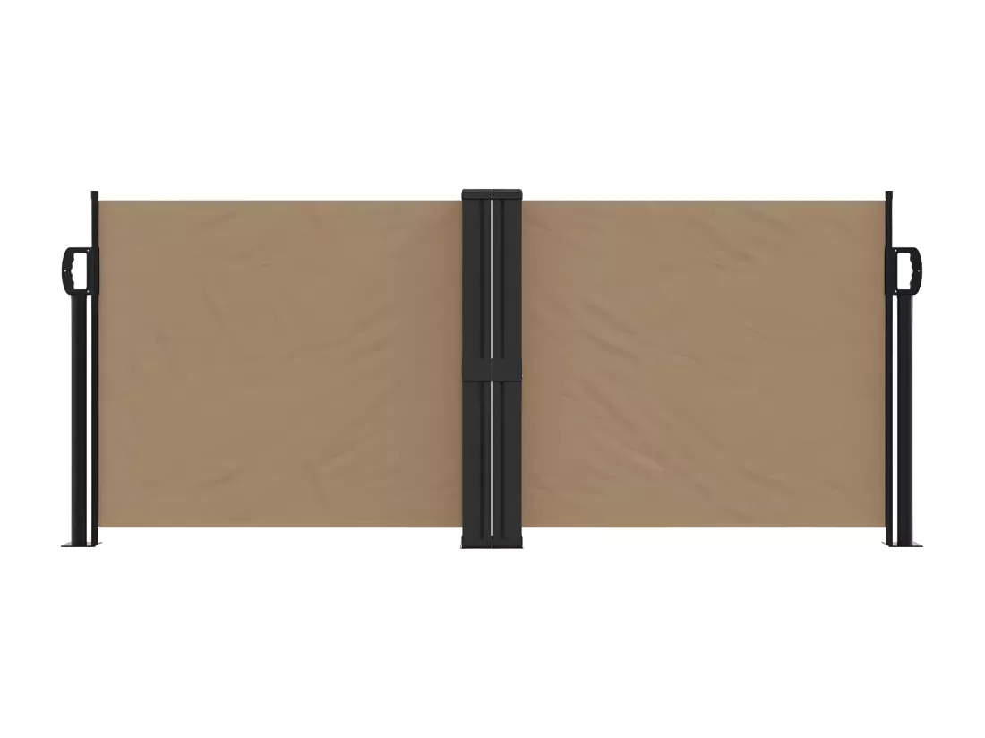 Auvent latéral rétractable taupe 100x600 cm