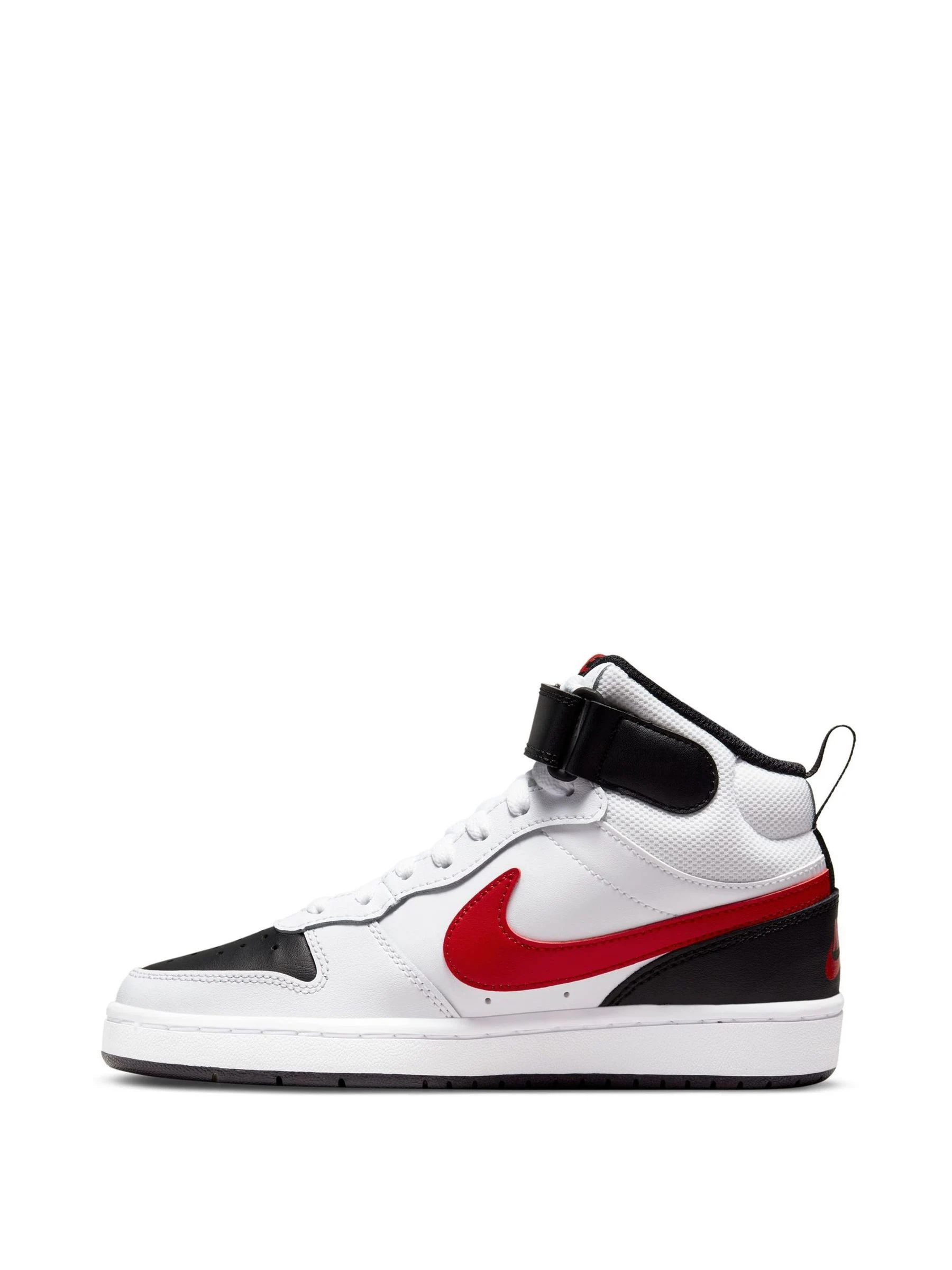 Rood/wit - Nike Court Borough Mid sneakers voor jeugd