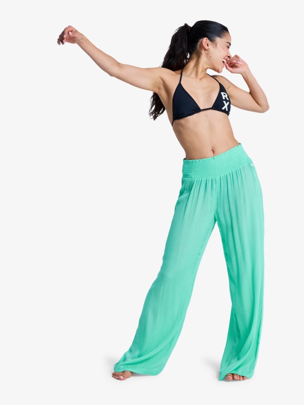 Along The Sunset Pantalon léger Vert Femme