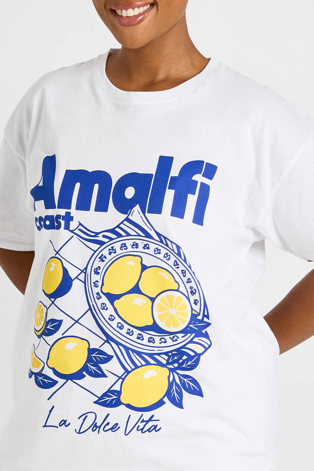 boohoo T-shirt Grande Taille Imprimé Amalfi