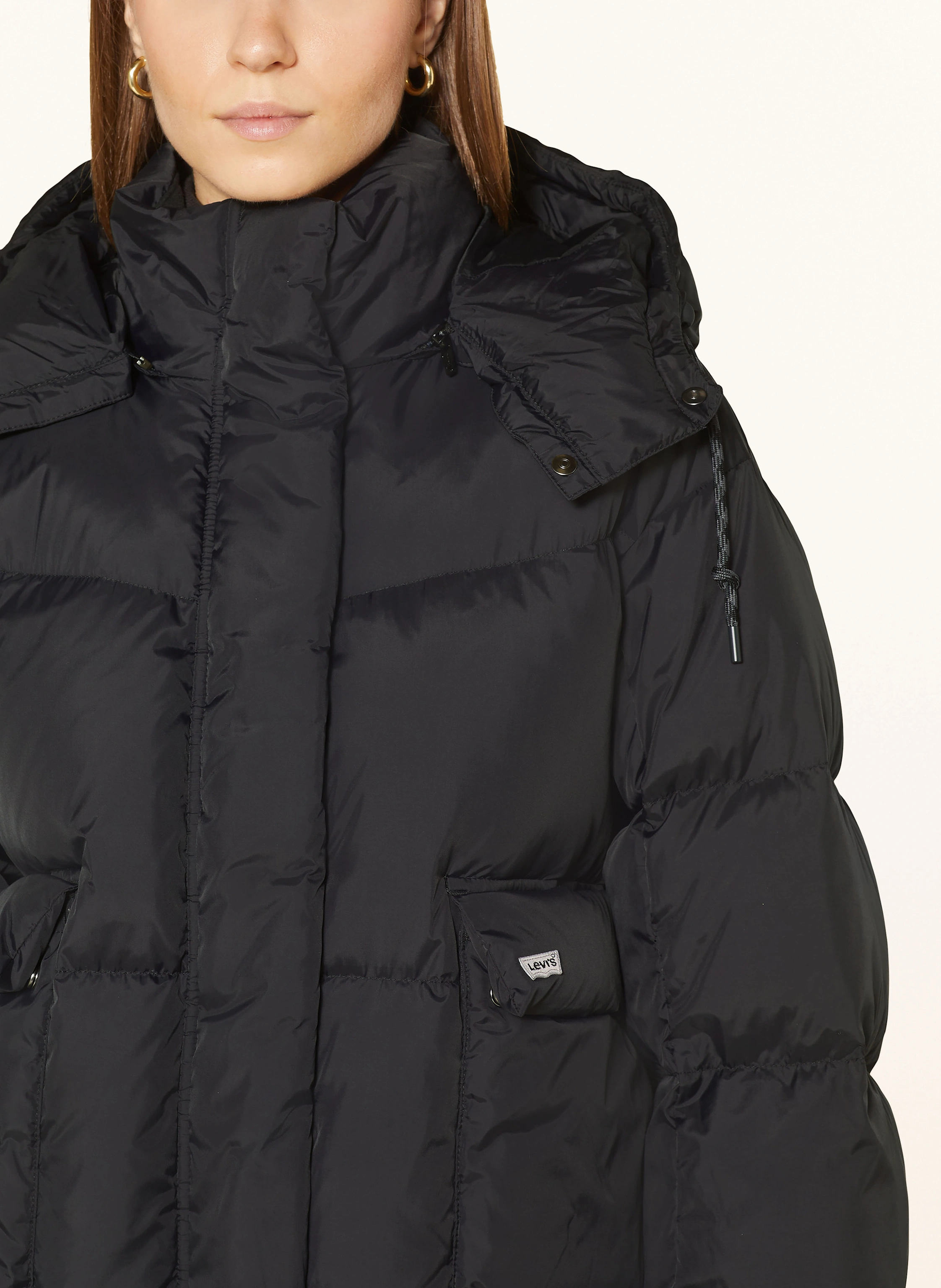 Levi's® Daunenjacke WESTERN BUBBLE SHORTY mit abnehmbarer Kapuze