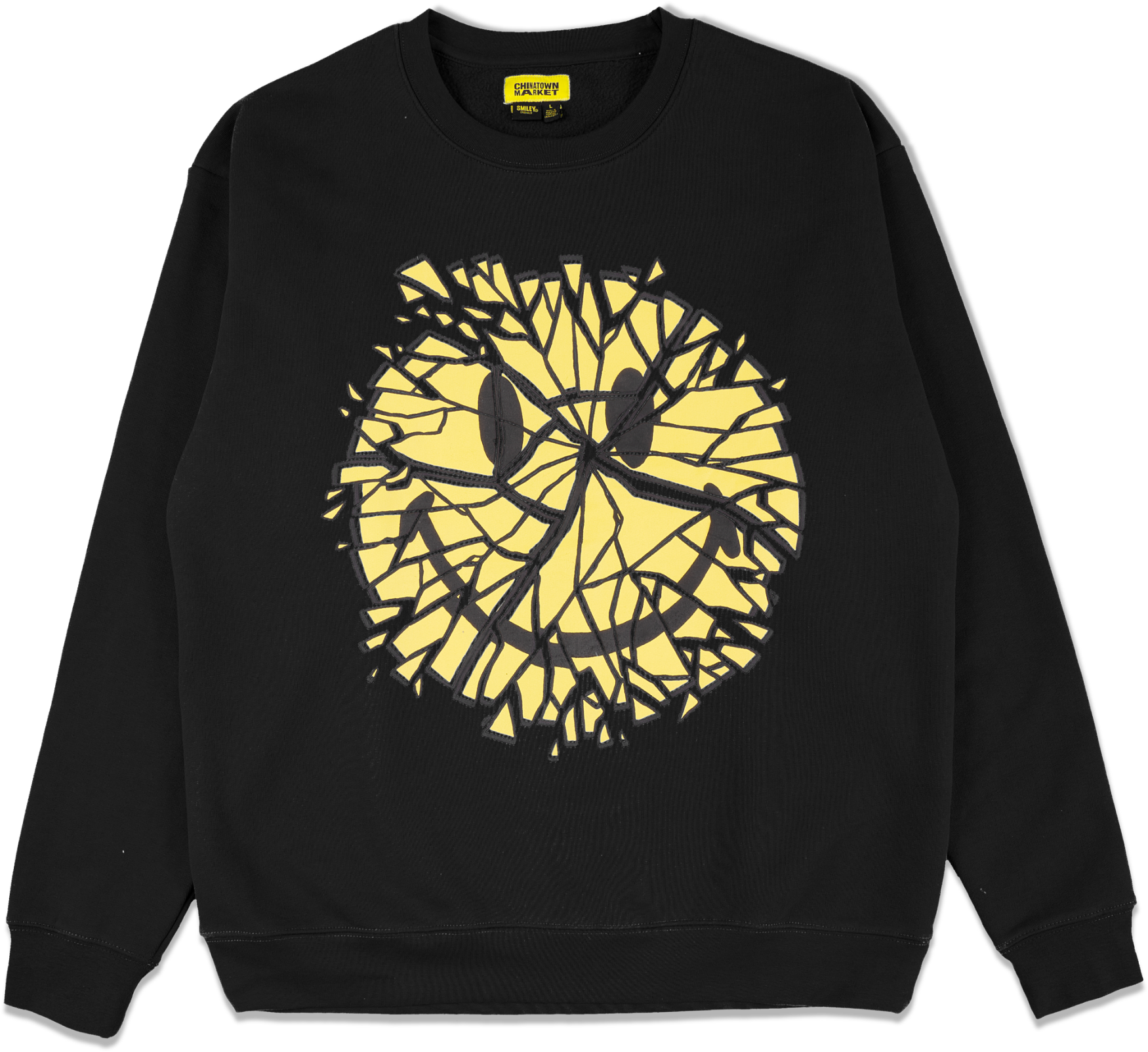 Market Glass Smiley Sweatshirt Schwarz