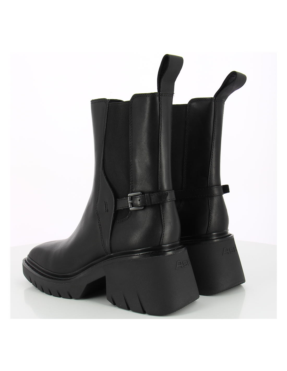 ash bottines chelsea femme oxford cuir noir