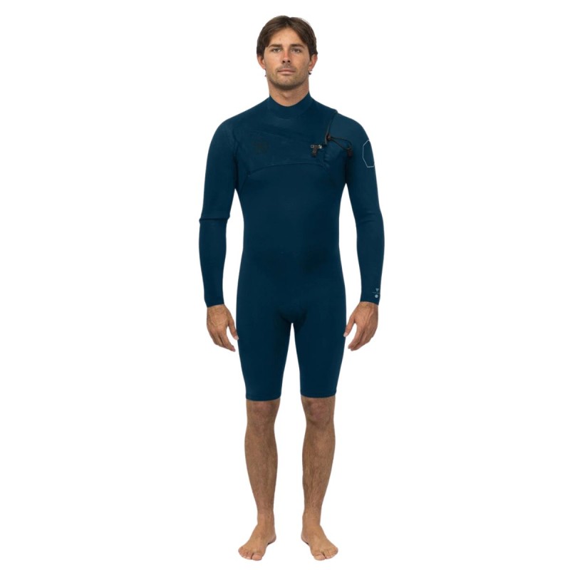 Shorty Néoprène Manches Longues Homme Vissla High Seas II 2mm - Bleu - The Corner Shop