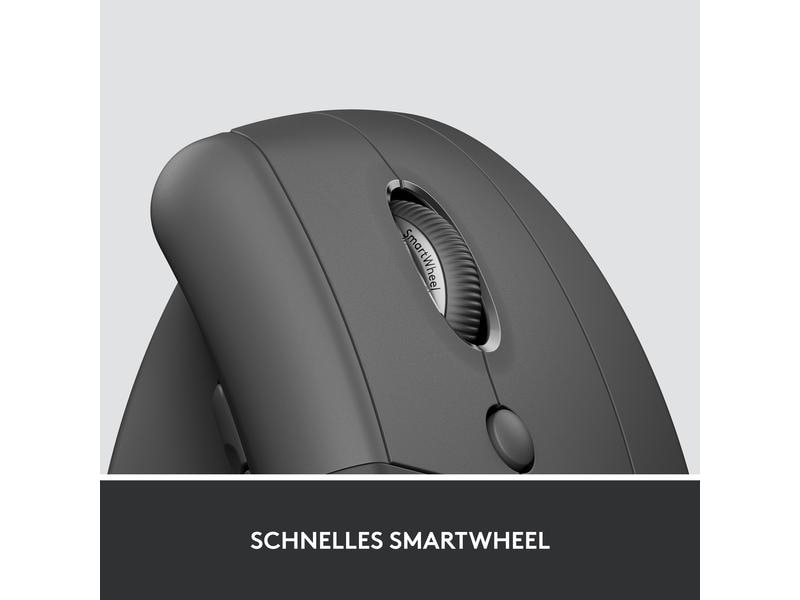 Logitech Ergonomische Maus Lift for Business Graphite Komfortable ergonomische Maus mit vertikalem Design für kleine bis mittelgrosse Hände