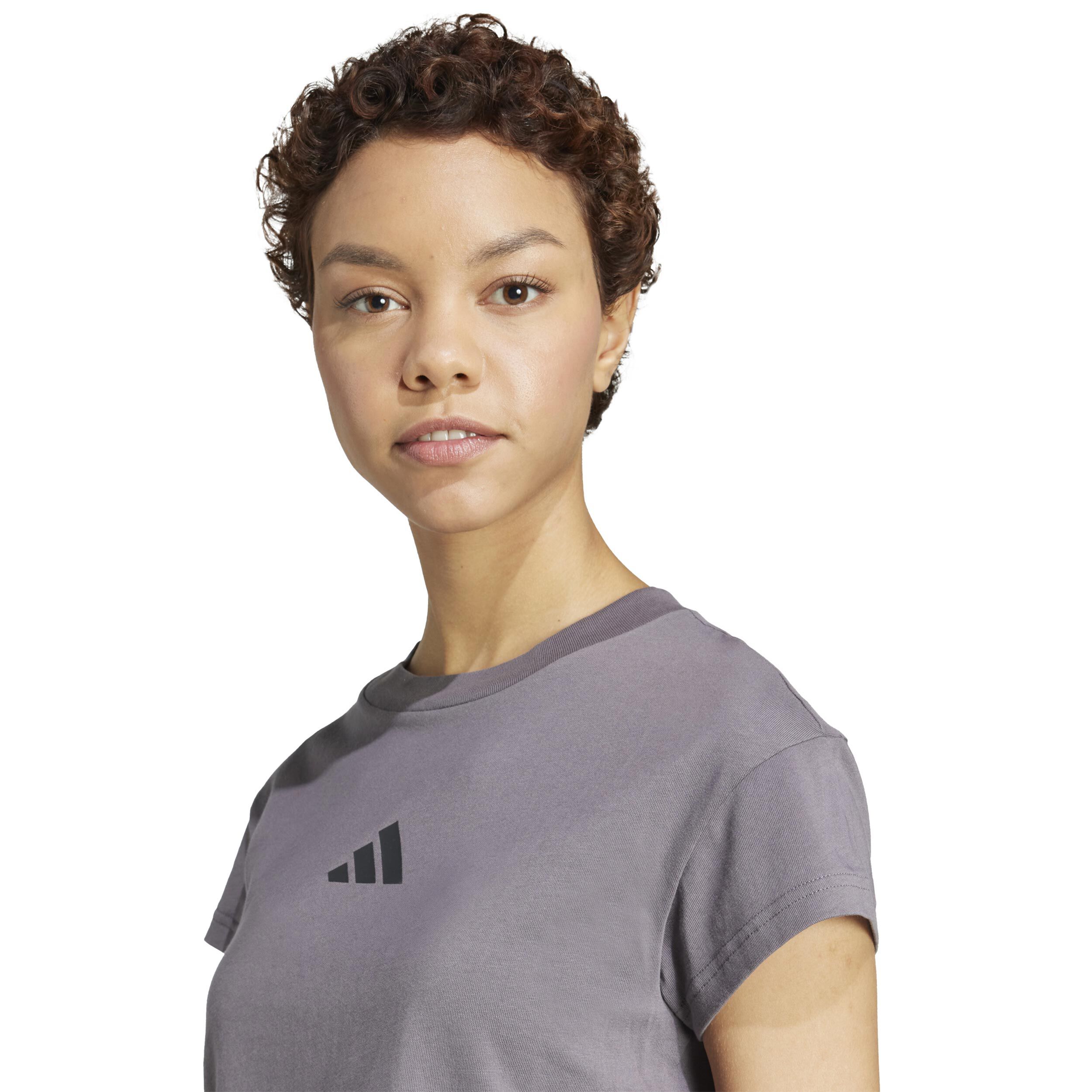 adidas Future Icon Small Logo T-shirt Femmes - Gris Foncé