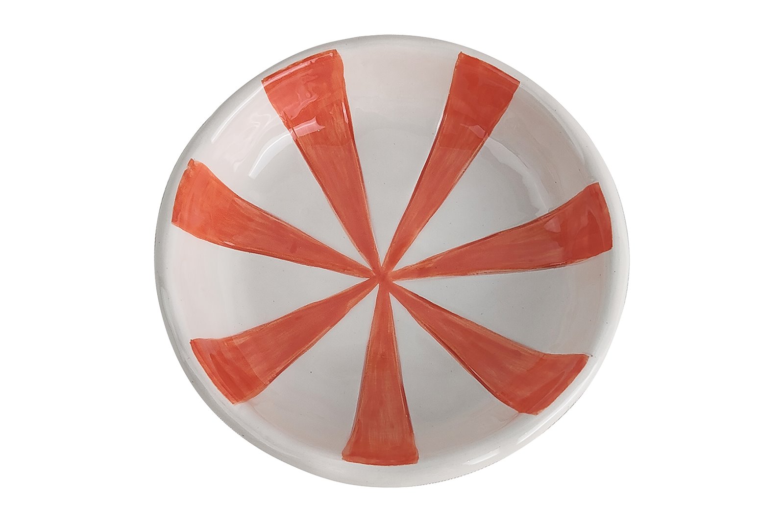 Lines skål Orange og hvit Ø13,6 cm