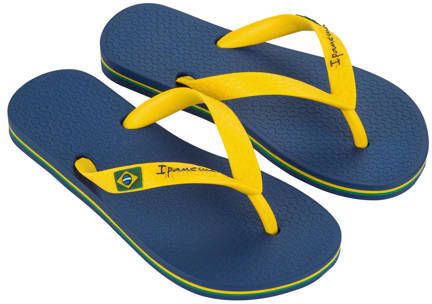 Ipanema Classic Brasil teenslippers geel blauw Rubber 25-26