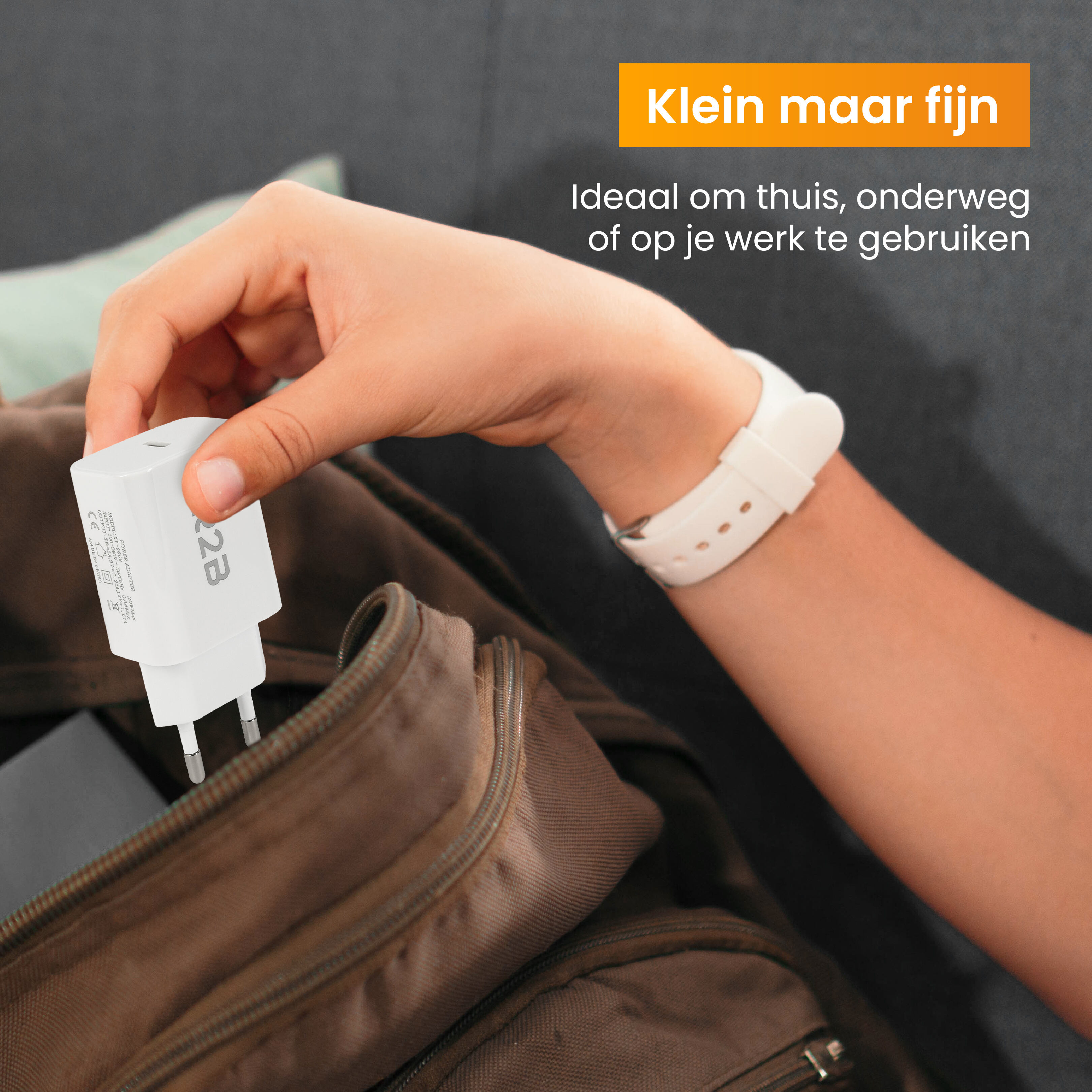 R2B 20W Witte USB C Oplader