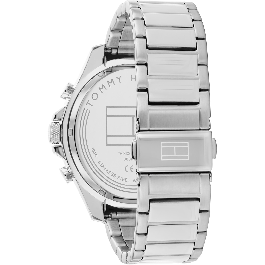 Tommy Hilfiger Clark Day Date Silbrig / Blau
