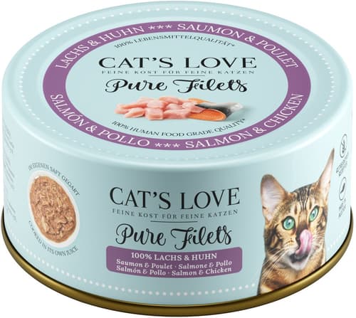 CAT'S LOVE FILET Pur Huhn & Lachs