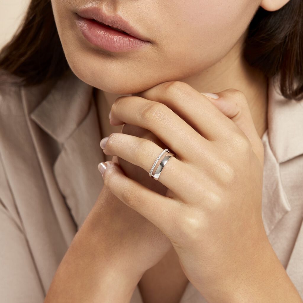 Bague Katiana Or Blanc Oxyde De Zirconium