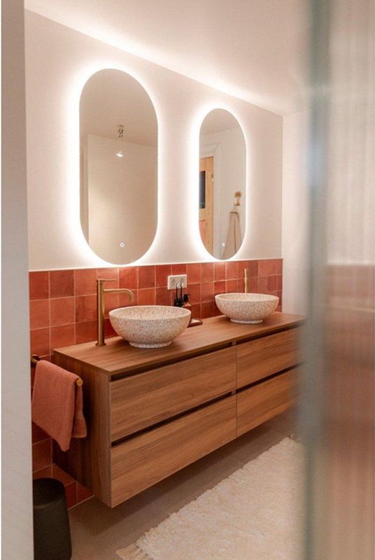 Differnz - Lauren - Waskom - Bruin/Beige - Terrazzo 40cm