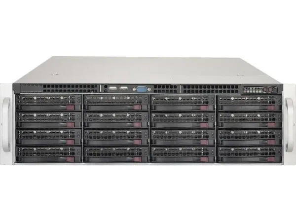Supermicro SC836 BE1C-R1K23B - Rack-monterbar 3U - forstærket forlænger ATX - SATA/SAS - hot-swap 1200 Watt - sort