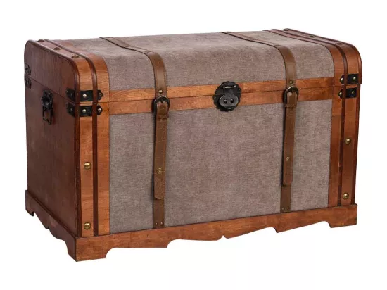 Coffre en bois marron 80x47x49