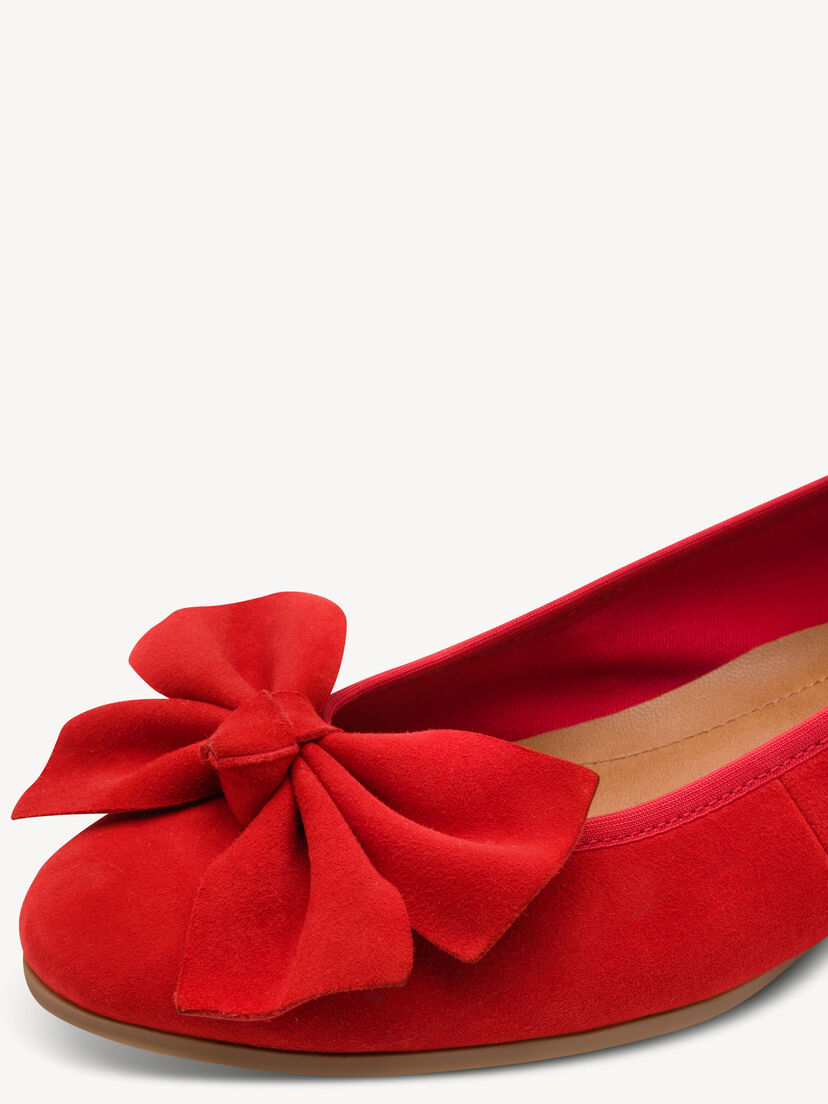 Leren Ballerina - rood
