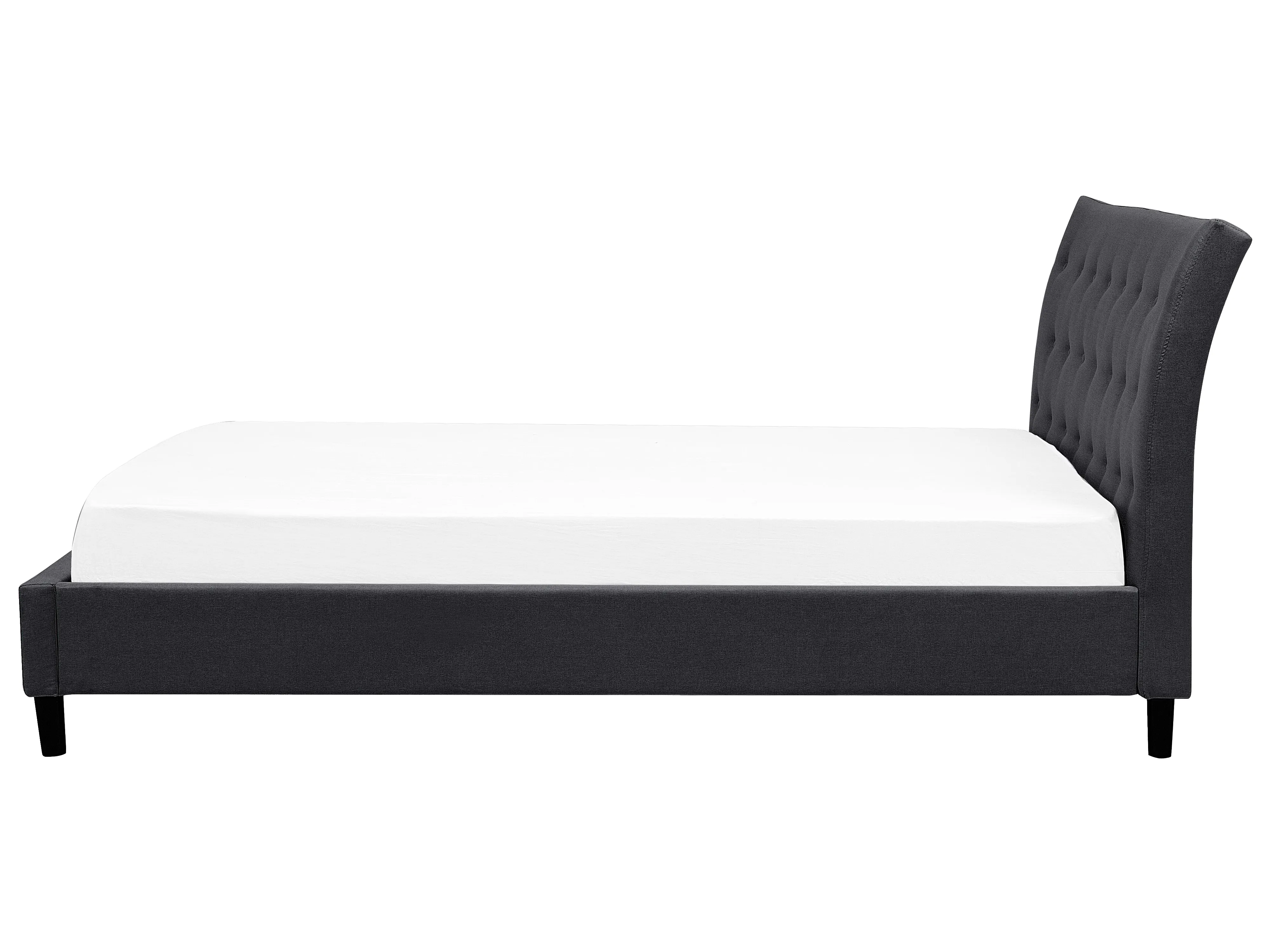 Bed Stof SAVERNE 180 x 200 cm Donkergrijs
