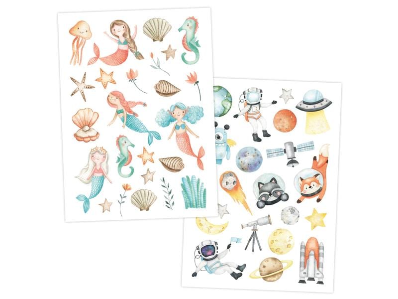 Papierdrachen Tattoo Set Bunter Mix 6 Bögen