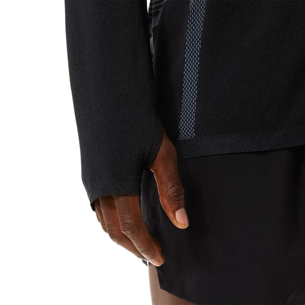 T-shirt running ASICS SEAMLESS LS TOP PERFORMANCE BLACK/CARRIER GREY