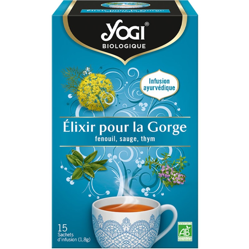 Infusion bio - Elixir pour la gorge - 6 x 15 sachets