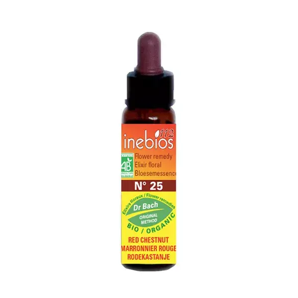 Inebios Bach Flower Remedy No. 25 Castanha Vermelha - Castanha Vermelha Orgânica 10ml