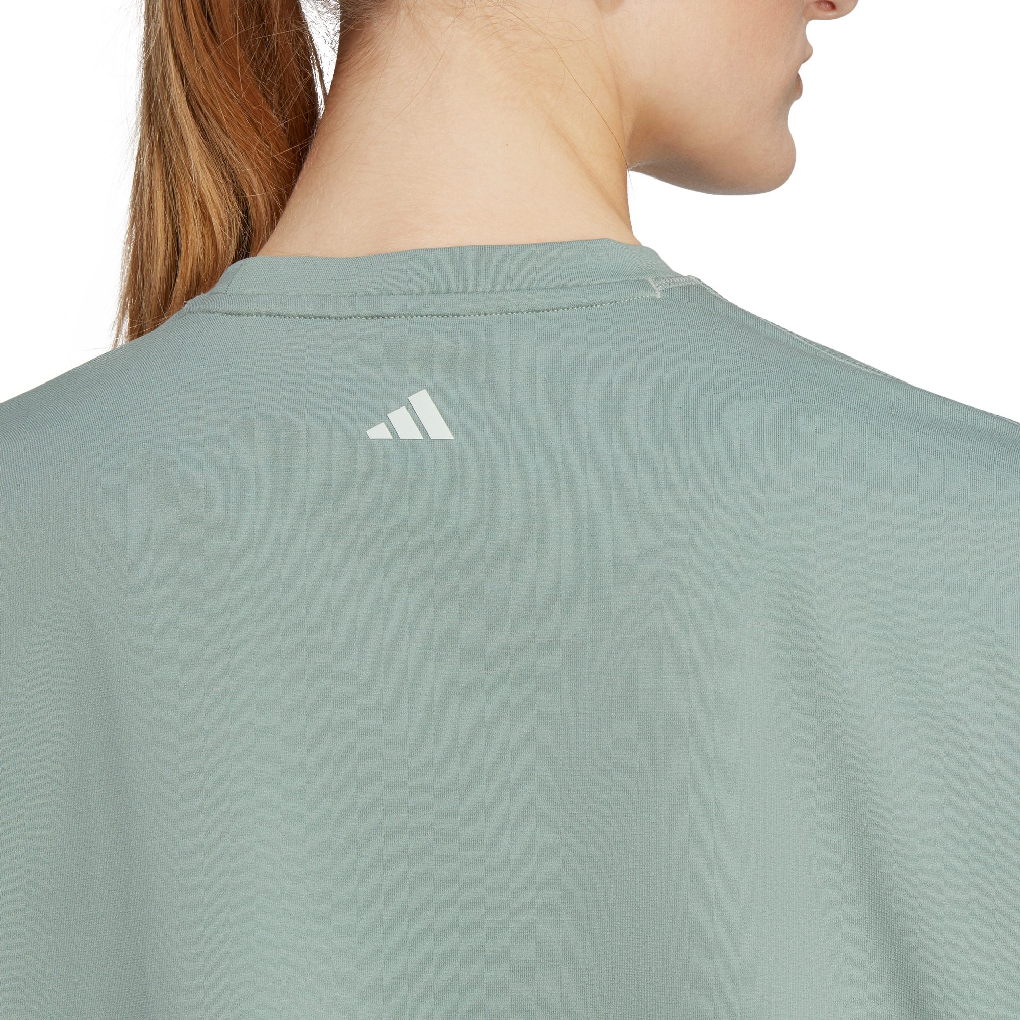 adidas Yoga Studio Crop Sweatshirt Damen silver green