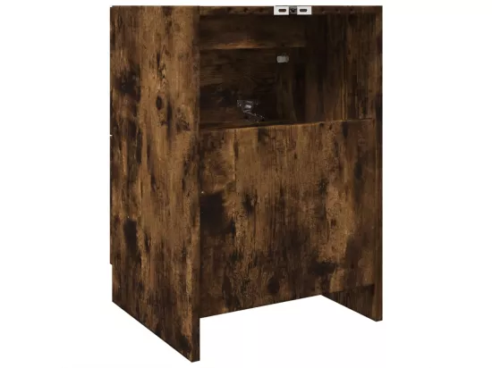 Meuble d'évier chêne fumé 40x37x59 cm bois d'ingénierie