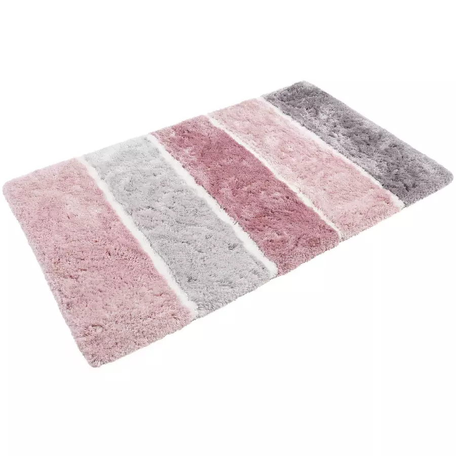Homie Living Badteppich Rio Marina rosa grau silber
