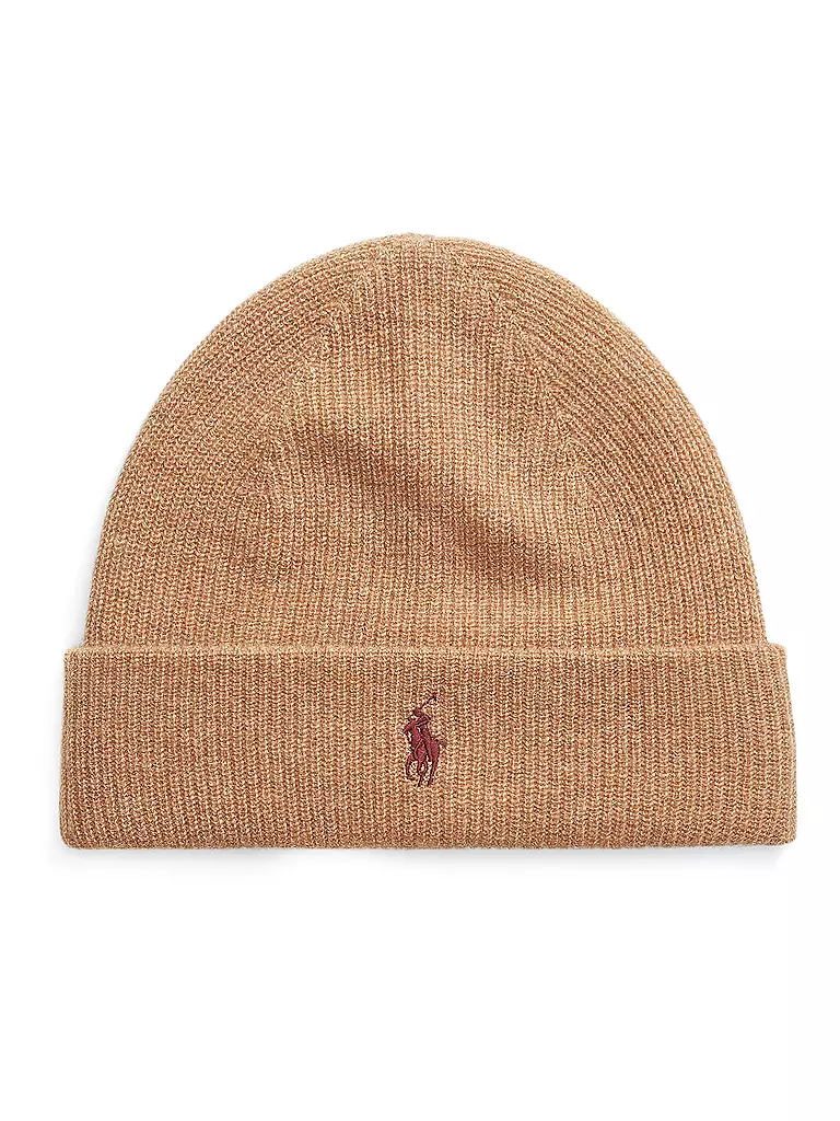 POLO RALPH LAUREN Kaschmirmütze - Haube  camel