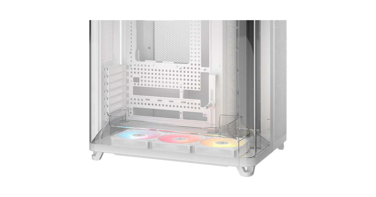 CorsairAIR 5400 RS-R ARGB  midi tower behuizing  (Wit | 3x USB-C | RGB | Tempered Glass)