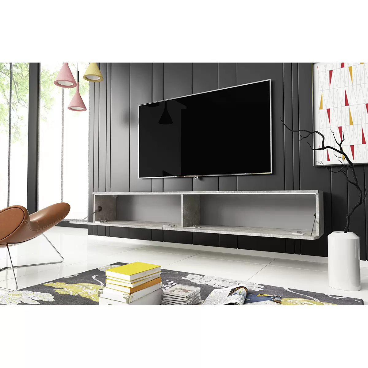 Lowboard Rijeka D180 Betonoptik