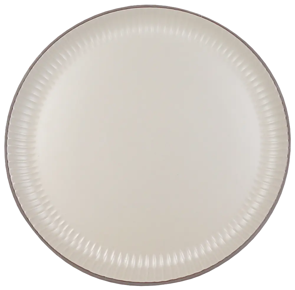 SJÖBO Service stentøj rillet 16 dele - beige