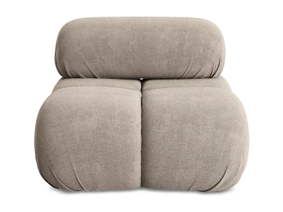 Fauteuil en Chenille - beige foncé - LOKUA