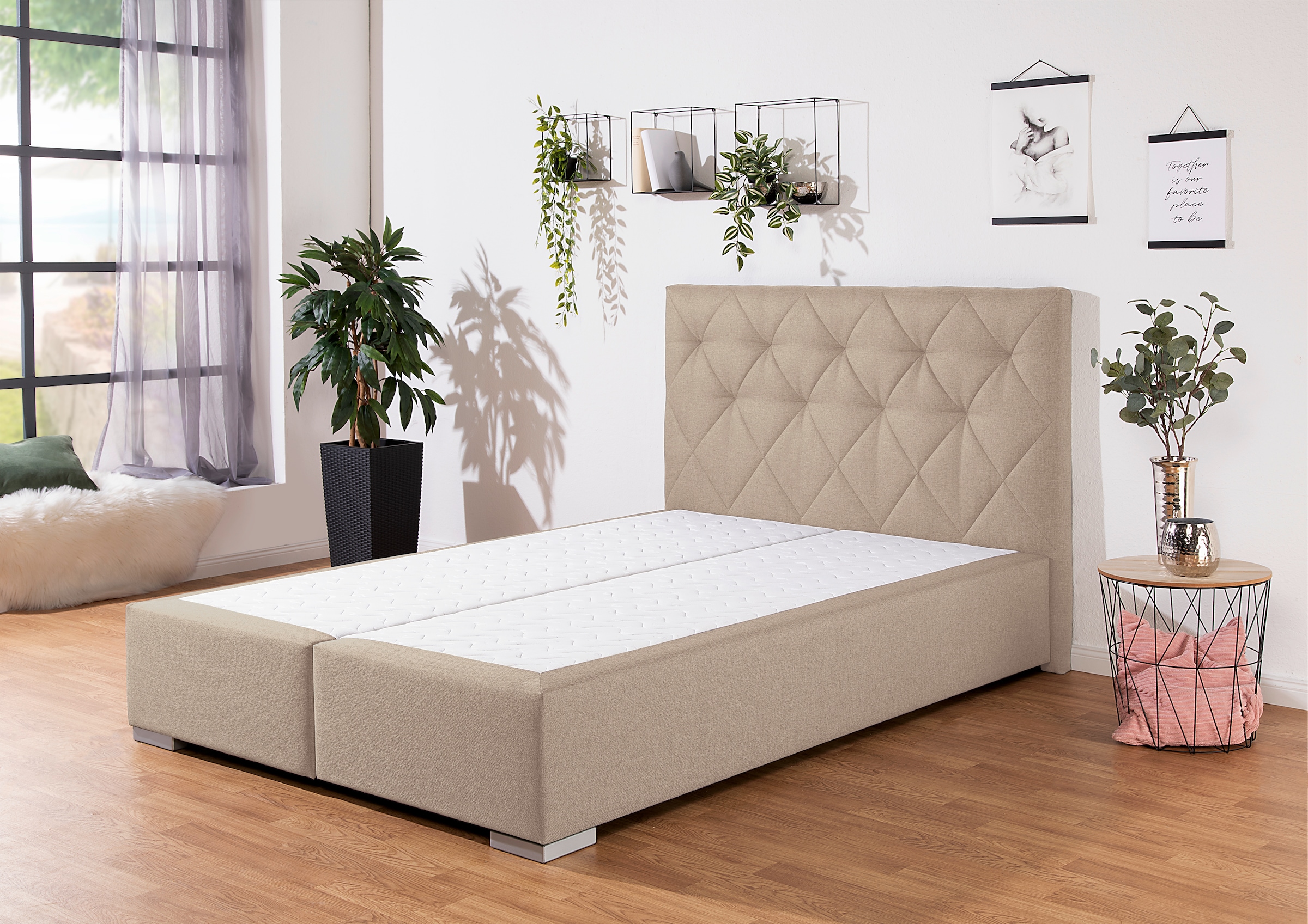 INOSIGN Boxbett »Tynan« wahlweise mit Bettkasten, in H2, H3 & H4 erhältilich